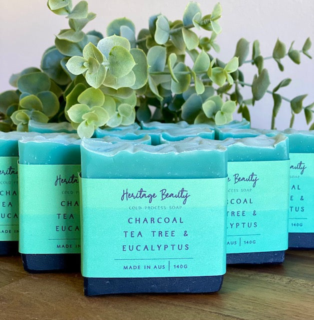 Charcoal + Tea Tree & Eucalyptus Soap