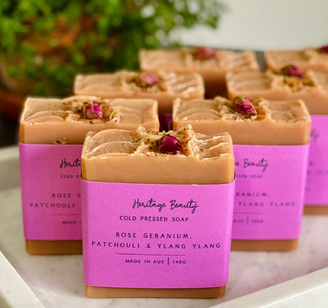 Rose Geranium, Patchouli & Ylang Ylang Soap