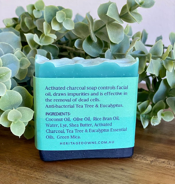 Charcoal + Tea Tree & Eucalyptus Soap